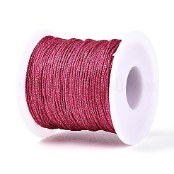 100 м сегментные окрашенные круглые полиэстеровые металлизированные плетеные шнуры&nbsp;OCOR-N009-03B-04