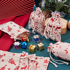 20 stücke 4 arten weihnachten thema baumwolle stoff taschen&nbsp;ABAG-TA0002-04A