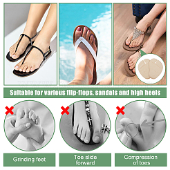 6 Paar Kunstleder-Vorfußpolster für Flip-Flops&nbsp;FIND-GA0008-31B