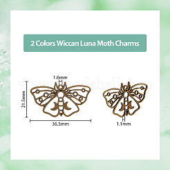 80 шт. 2-х цветные подвески из ретро-сплава в тибетском стиле FIND-DC0003-51