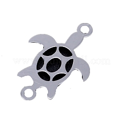201 ステンレススチールリンクコネクター  カメ  ゴールデン·ステンレス鋼色  18x12x1mm  穴：1.2mm  2色  10個/カラー  20個/箱&nbsp;STAS-CA0001-03