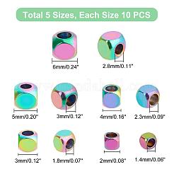 50 шт. 5-х стилевые вакуумные проставки из нержавеющей стали 304 с покрытием PVD&nbsp;STAS-UN0022-17