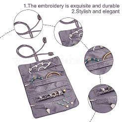 2 шт. ретро прямоугольные шелковые мешочки на молнии в рулоне ABAG-GO0001-02A