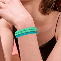 20шт 5 цвета полимерная глина Heishi Surfer стрейч браслеты набор BJEW-SW00132