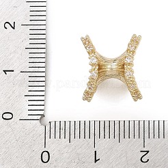 Латунные микро проложить кубического циркония бусы KK-F921-05G