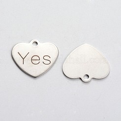 Не тускнеющие подвески в форме сердца из нержавеющей стали 201 STAS-L165-C27