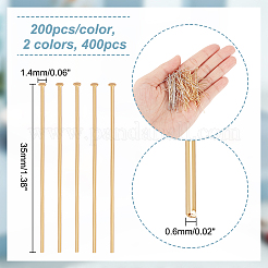 400 шт. 2-х цветные штифты из нержавеющей стали 304 с плоской головкой STAS-PH0004-58