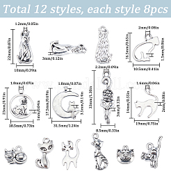 96шт 12 стиля подвески из сплава в тибетском стиле&nbsp;FIND-SC0007-18