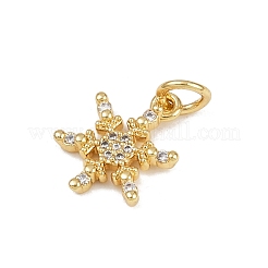 Breloques en laiton avec zircone cubique de micro pave&nbsp;KK-H077-02G-04