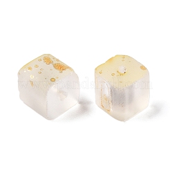 Матовые стеклянные бусины с золотистой блестящей пудрой DGLA-NH001-8mm-01A