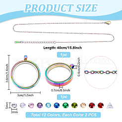 DIY Medaillon-Anhänger-Halsketten Schmuck-Kits&nbsp;DIY-PH0029-93