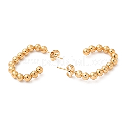 Серьги-гвоздики из нержавеющей стали 304 с бусинами овальной формы&nbsp;EJEW-M221-08G