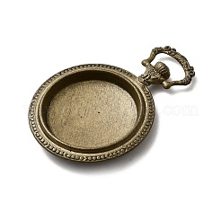 Плоские круглые сеттинги сплава кулон кабошон&nbsp;PALLOY-J414B-AB-NF