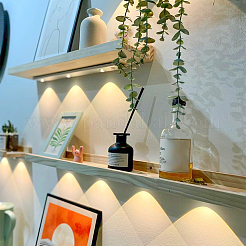 Прямоугольная настенная полка из цельного дерева AJEW-WH0472-11A