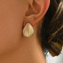 Серьги-гвоздики из матовой латуни в форме капли&nbsp;YQ2405