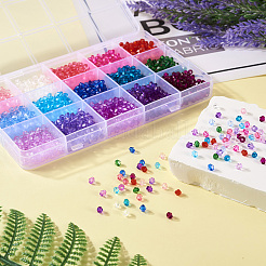 2250шт 15 цвета прозрачные акриловые бусины&nbsp;TACR-TA0001-35