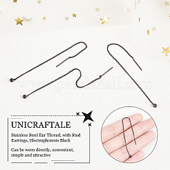 10 шт. 304 нержавеющая сталь с резьбой для ушей EJEW-UN0002-02