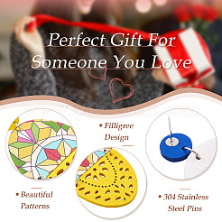 7 пара деревянных сережек-гвоздиков 7 стилей&nbsp;EJEW-TA0001-51