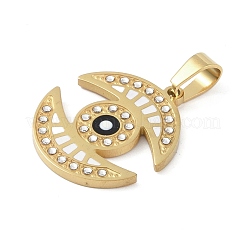 Ионное покрытие (ip) 304 нержавеющая сталь эмаль стразы подвески STAS-Q325-03G-G