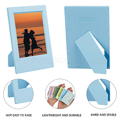 6шт 6-цветная прямоугольная подставка для фоторамки из АБС-пластика&nbsp;AJEW-SP0002-08