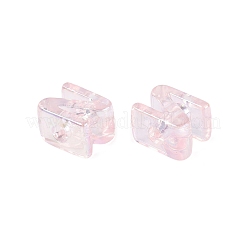 Placcatura uv perline europee acriliche trasparenti&nbsp;OACR-M027-02N-01