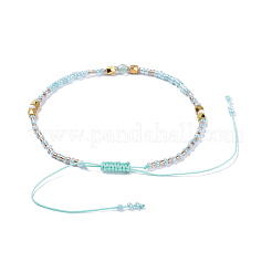 Bracciali di perline intrecciati con filo di nylon regolabile&nbsp;BJEW-JB04379-05