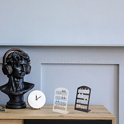 6 шт. 6 стиля 4-уровневые полипропиленовые пластиковые наклонные подставки для сережек&nbsp;EDIS-DR0001-03