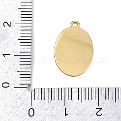 Gehämmertes 303 Edelstahl-Pavé-Katzenaugen-Anhänger&nbsp;STAS-K325-01G-02