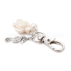 Подвеска в виде черепахи из синтетической бирюзы&nbsp;HJEW-JM03712