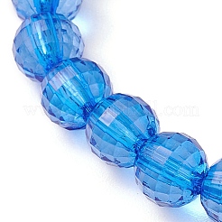 Braccialetti elasticizzati per donna con perline acriliche trasparenti rotonde sfaccettate da 8 pz 8 colori da 7.5 mm&nbsp;BJEW-JB10248-01