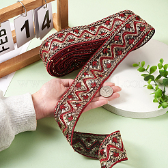 Rubans de polyester de broderie de style ethnique&nbsp;SK-TAC0001-04
