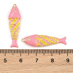 Pendentifs d'émail en laiton &nbsp;KK-CBA6818-03G-04