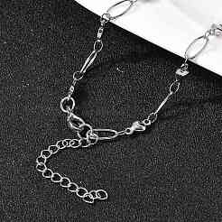 Ожерелья из нержавеющей стали 304 в форме сердца для женщин NJEW-A046-02B-P