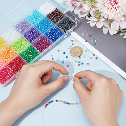 3600шт 18 цвета bicone ab с цветным покрытием экологически чистые прозрачные акриловые бусины&nbsp;TACR-PH0001-88