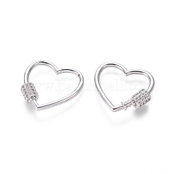 Латунь микропаве кубический цирконий винт карабин подвески с замком ZIRC-I031-12P