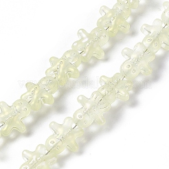 Perles de verre galvanoplastiques plaquées arc-en-ciel&nbsp;GLAA-P005-FR05