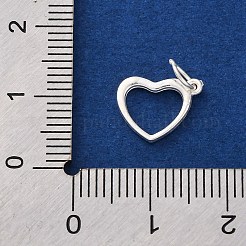 925 стерлингового серебра подвески сердца STER-G045-01S-03