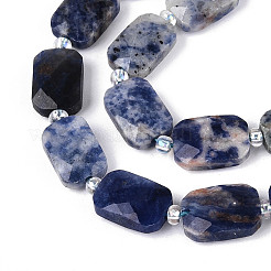 Природный содалит бисер нитей G-T139-70