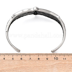 Ретро-браслеты-манжеты из хирургической нержавеющей стали 316&nbsp;BJEW-C142-12AS