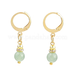 Круглые серьги-кольца из смеси натуральных и синтетических камней EJEW-JE06583