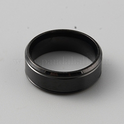 201 Edelstahl schlichter Bandring für Herren&nbsp;RJEW-WH0011-13B