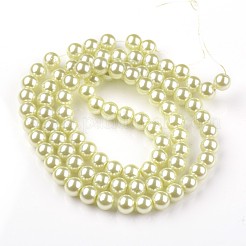 染めグラスパールラウンドビーズ連売り  甘露  4mm / 6mm / 8mm / 10mm / 12mm  穴：1mm  約70~216個/連&nbsp;HY-X0001-08