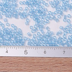MIYUKIデリカビーズ  シリンダー  日本製シードビーズ  11/0  （db0706)トランスペアレントアクア  1.3x1.6mm  穴：0.8mm  約2000PCS /ボトル  10 G /ボトル&nbsp;SEED-JP0008-DB0706