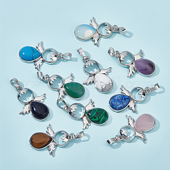 Подвески из натуральных и синтетических драгоценных камней в стиле 10 шт.&nbsp;G-BC0001-14