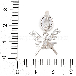 Латунные микропаве прозрачные подвески с фианитом&nbsp;KK-Z151-04P