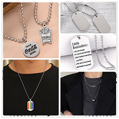 Изготовление ожерелья из шариковой цепочки из нержавеющей стали 304 NJEW-BBC0001-10A