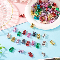 80шт акриловые бусины с УФ-покрытием PACR-TA0001-18