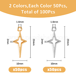 100 шт. 2-х цветные полые подвески из сплава в тибетском стиле&nbsp;FIND-FH0009-01