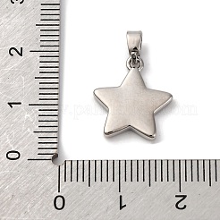 Подвески в виде звезд из натуральной белой ракушки из латуни&nbsp;KK-P308-02P