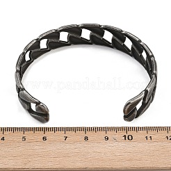 Браслеты-манжеты из хирургической нержавеющей стали 316 с цепочкой-панцирем&nbsp;BJEW-C125-08AS